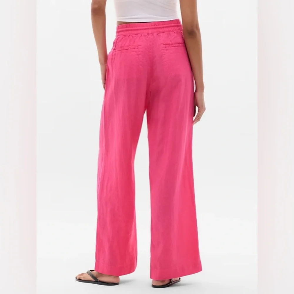 NWT Athleta Retreat Linen High Rise Wide Leg Pant - Picture 2 of 7